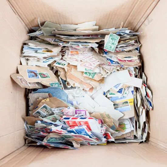 Large Qty Mainly NZ Pre-Decimal Unsorted Stamps on Envelope Papers