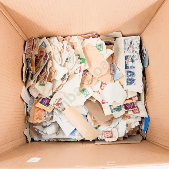 Large Qty Mainly NZ Pre-Decimal Unsorted Stamps on Envelope Papers