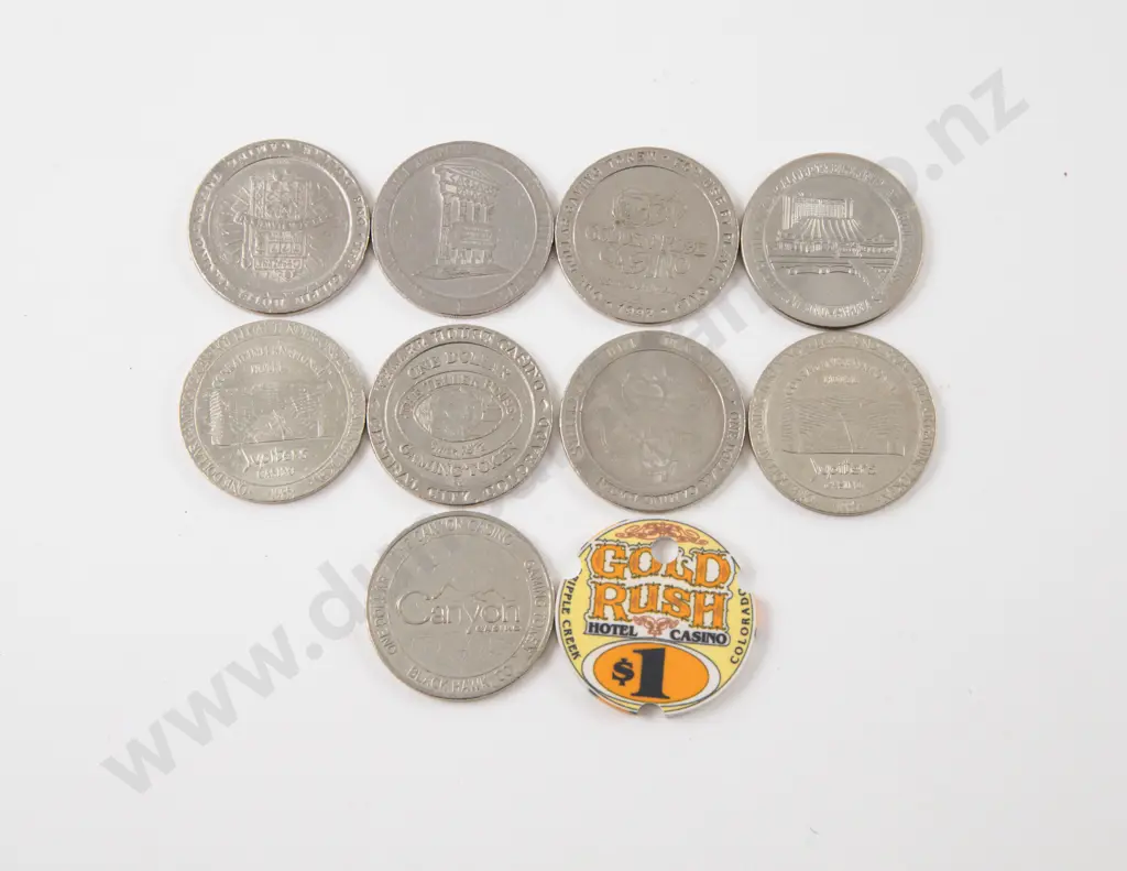 US Casino Gaming Tokens Teller House Casino - Juiters - Caesars Palace and Others (10) Image 1++