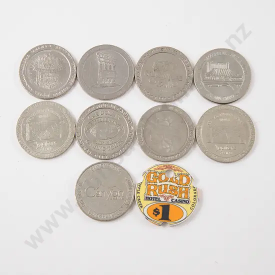US Casino Gaming Tokens Teller House Casino - Juiters - Caesars Palace and Others (10)