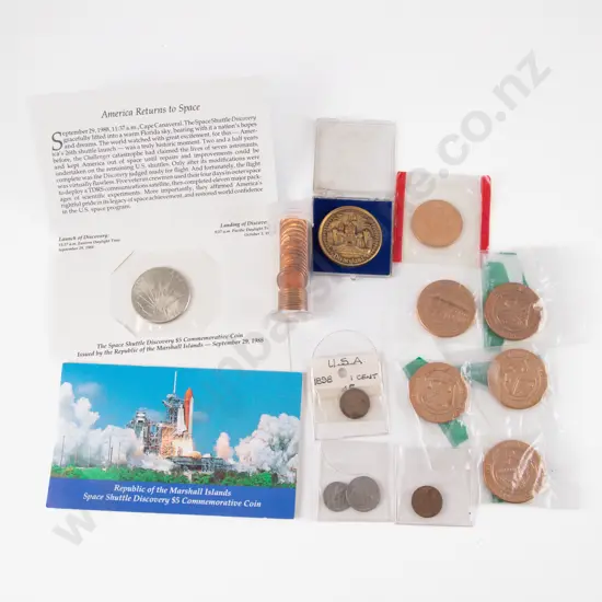 USA Denver Copper Medals Small Qty Coinage with Unc One Cents and 1898 US One Cent