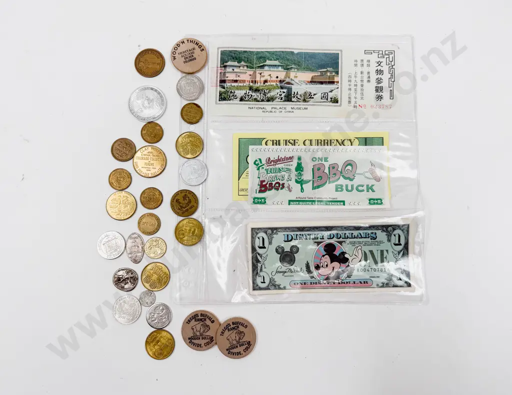 Collection Various Mainly US Souvenir and Good Luck Tokens Knotts Berry Farm and the Like Image 1++