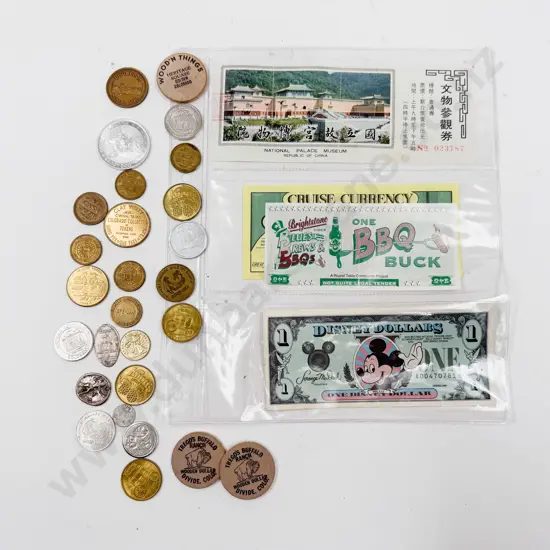 Collection Various Mainly US Souvenir and Good Luck Tokens Knotts Berry Farm and the Like
