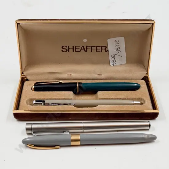 Two Sheaffer Fountain Pens with other and ballpoint
