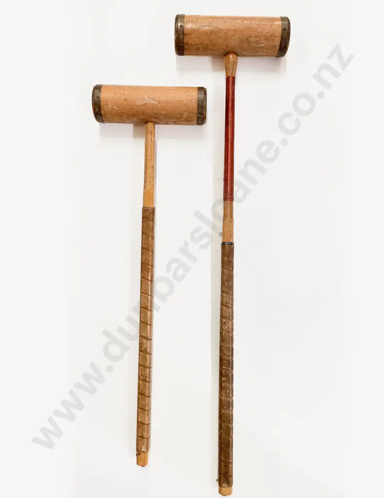 Two Croquet Mallets of Sizes Image 1++