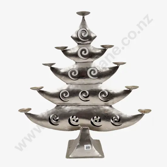 Decorative Metal Christmas Tree Candle Holder