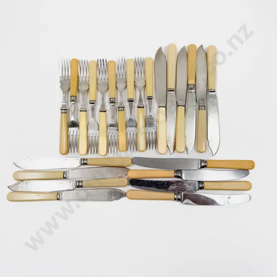 Quantity of Assorted Bone Handled Cutlery