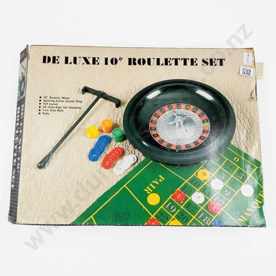 Vintage Boxed Deluxe 10" Roulette Set