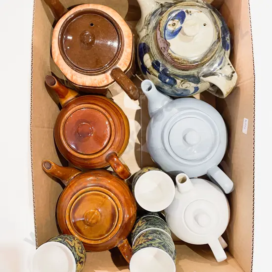 Box Quantity of Assorted Teapots