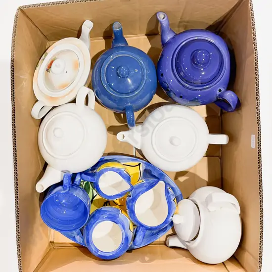 Box Quantity of Assorted Teapots