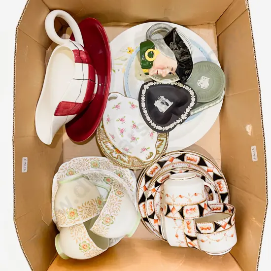 Box Quantity of Assorted Fancy China incl Wedgwood