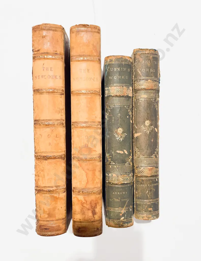 Pendennis Arthur - The Newcomes (2 Volumes) & Ruskin John - Arrows Of The Chace (2 Volumes) Image 1++