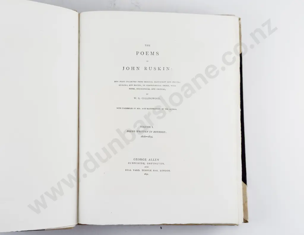 Ruskin John Collingwood W G - The Poems of John Ruskin (2 Volumes) Image 1++