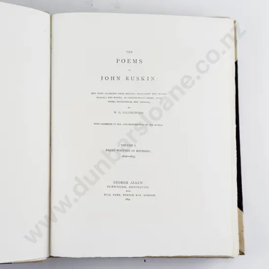 Ruskin John Collingwood W G - The Poems of John Ruskin (2 Volumes)