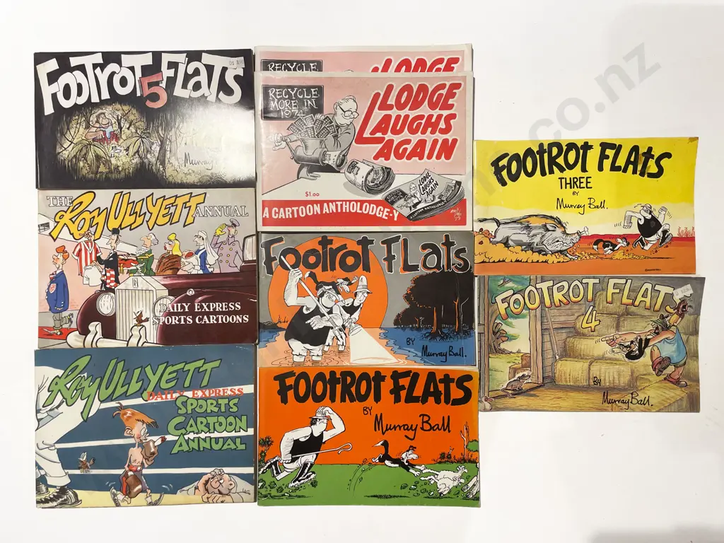 Quantity of Assorted Comic Strip Books Including Footrot Flats Image 1++