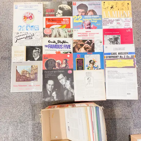 Boxed Quantity of Assorted Vinyl Records