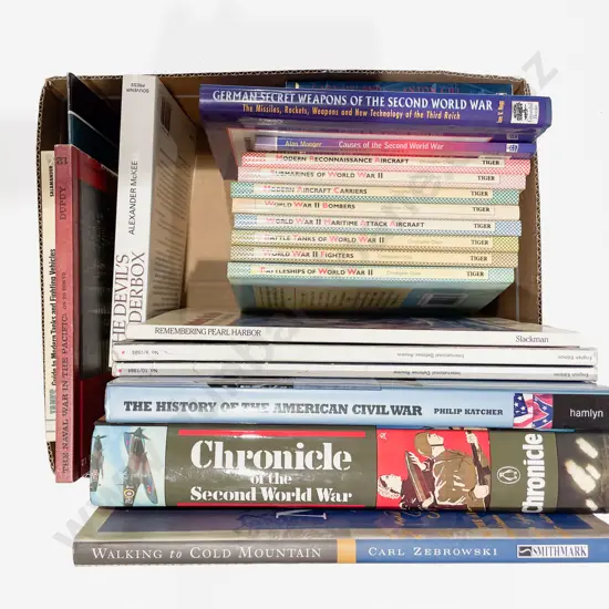 Box of Assorted Military Reference