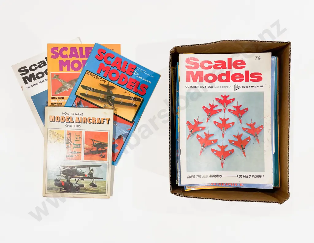 Box of Assorted Model Aircraft Reference Books & Magazines Image 1++