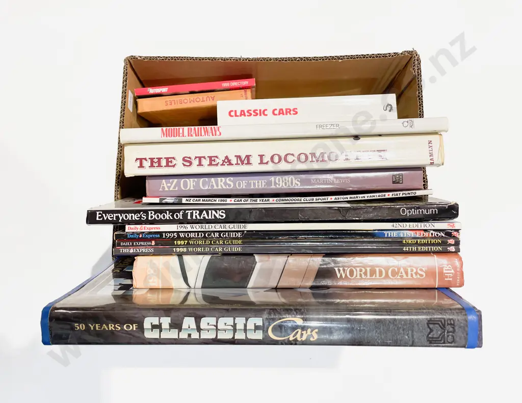 Box of Assorted Automotive Reference Books Image 1++