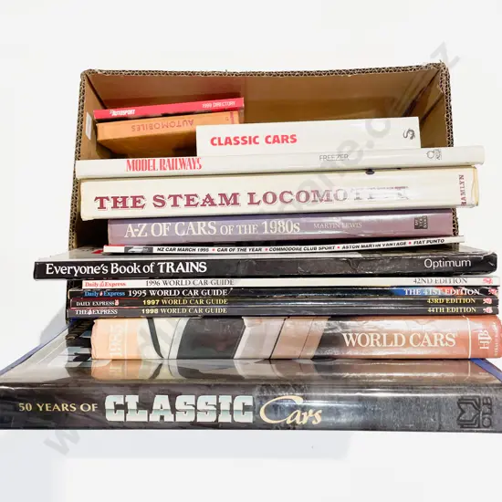 Box of Assorted Automotive Reference Books