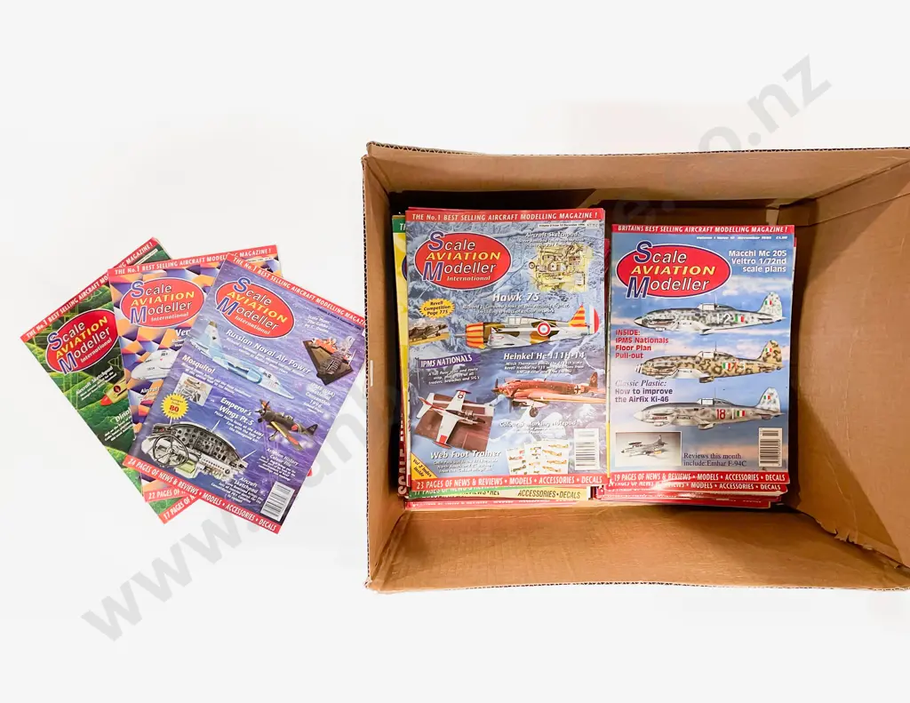 Box of Assorted Model Reference Magazines Image 1++
