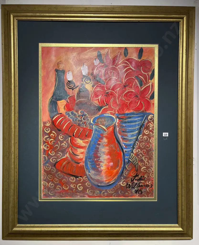 Julie Williams - Still Life - Oil on Paper Image 1++