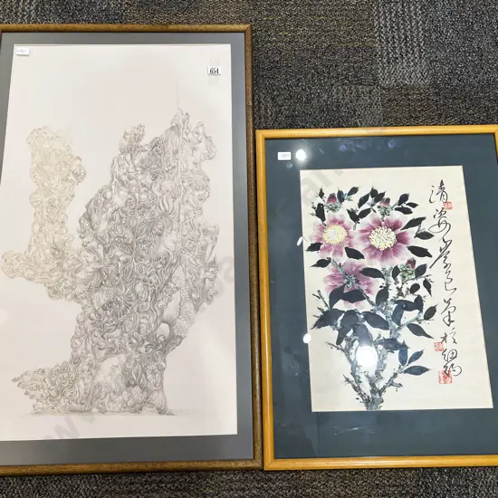 Japanese W/C together with Abstract Work