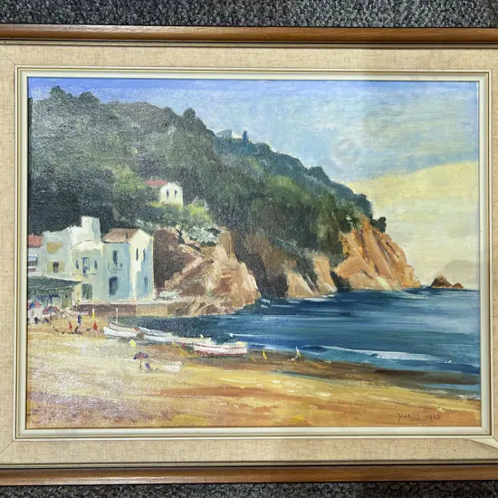 Signed 'Dukes' - Seaside Landscape - Oil on Board