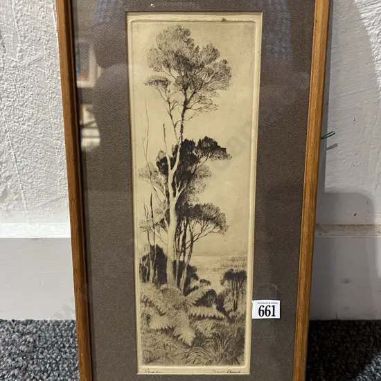 Trevor Lloyd - Tree Fern - Softground Etching