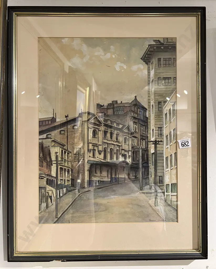 Roland Vaughan - Street Scene - Watercolour Image 1++