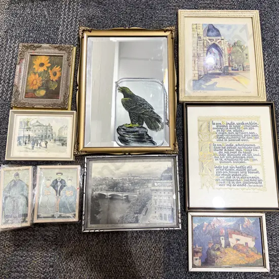 Box of Assorted Small Framed Works