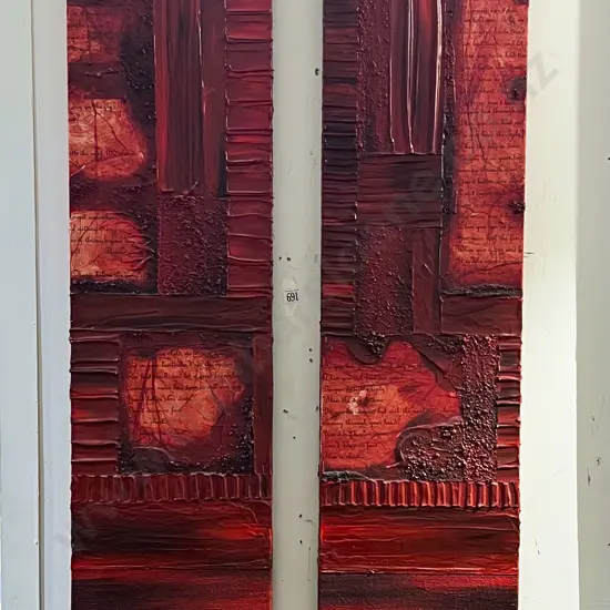 Yvonne Webber - "Slow Dance" Diptych - Mixed Media on Canvas