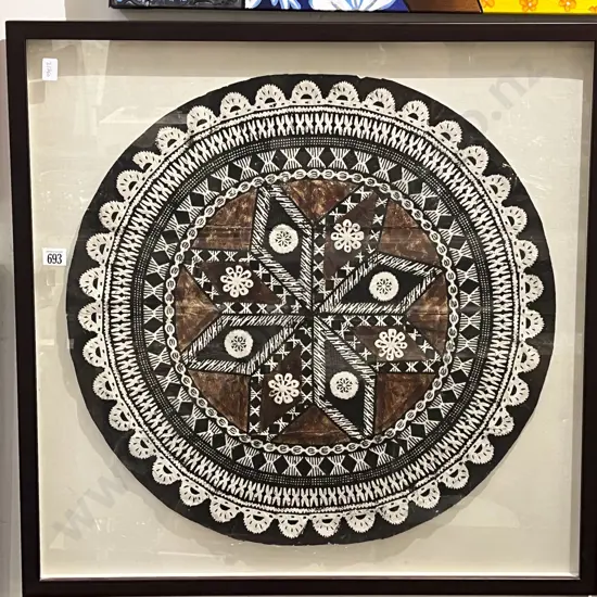 Framed Pacific Bark Cloth Artwork