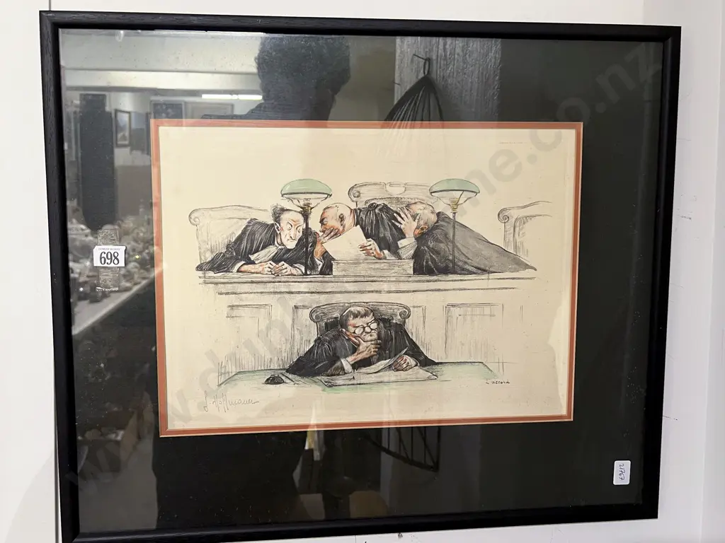 J. Hoffmann - "L'Accord" - Mixed Media on Paper Image 1++