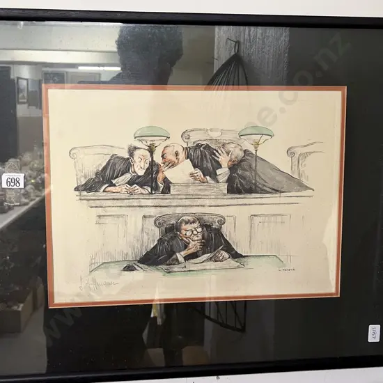 J. Hoffmann - "L'Accord" - Mixed Media on Paper