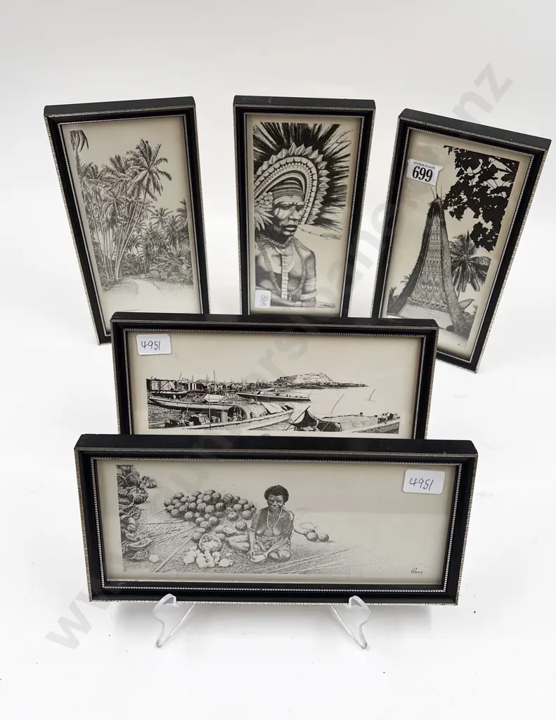 Set of Five Prints Depicting Papua New Guinea Image 1++