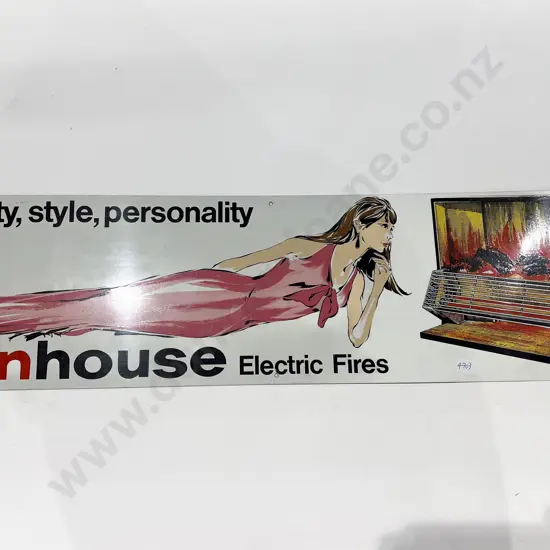Tinplate Advertising Sign - Sunhouse Electric Fires