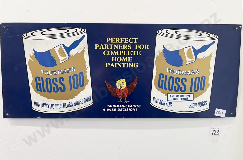 Tinplate Advertising Sign - Taubmans Paints Image 1++