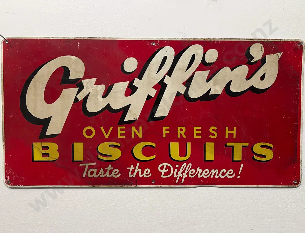 Tinplate Advertising Sign - Griffin's Biscuits Image 1++