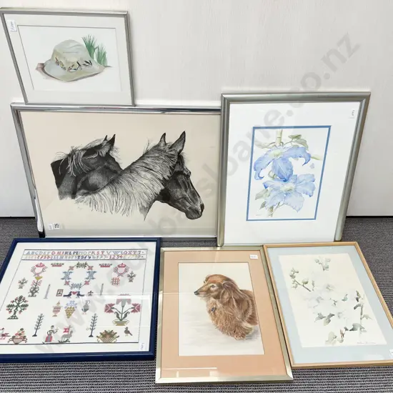 Six Assorted Framed Prints & Originals