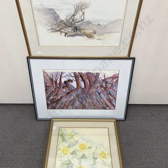 Alison Lattey - Still Life Watercolour & Two Other Watercolours