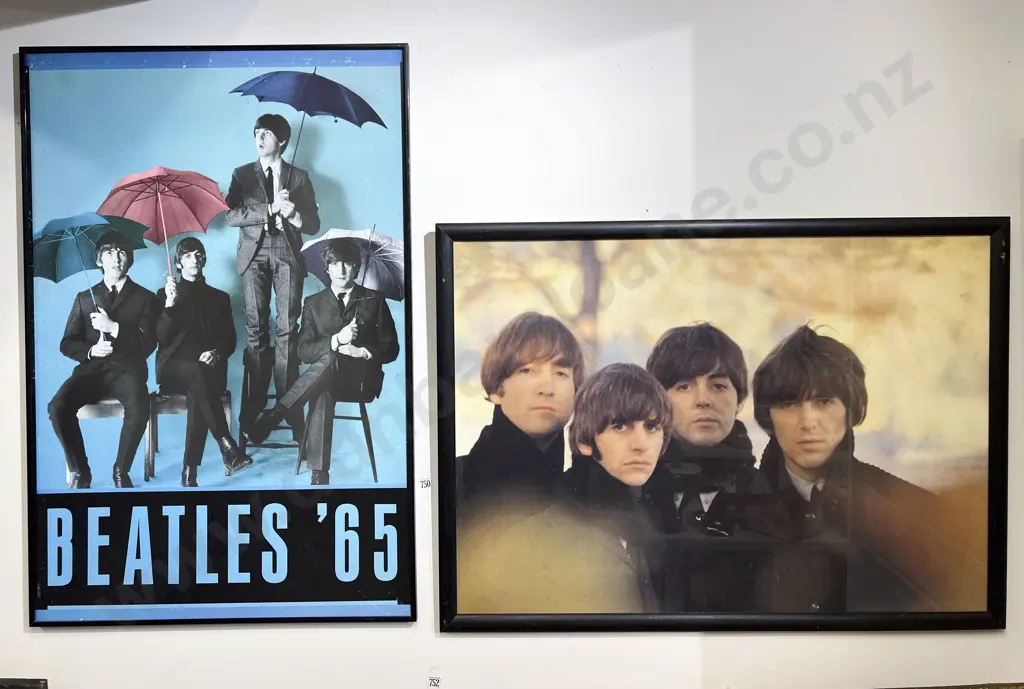 Two Framed Beatles Posters Image 1++