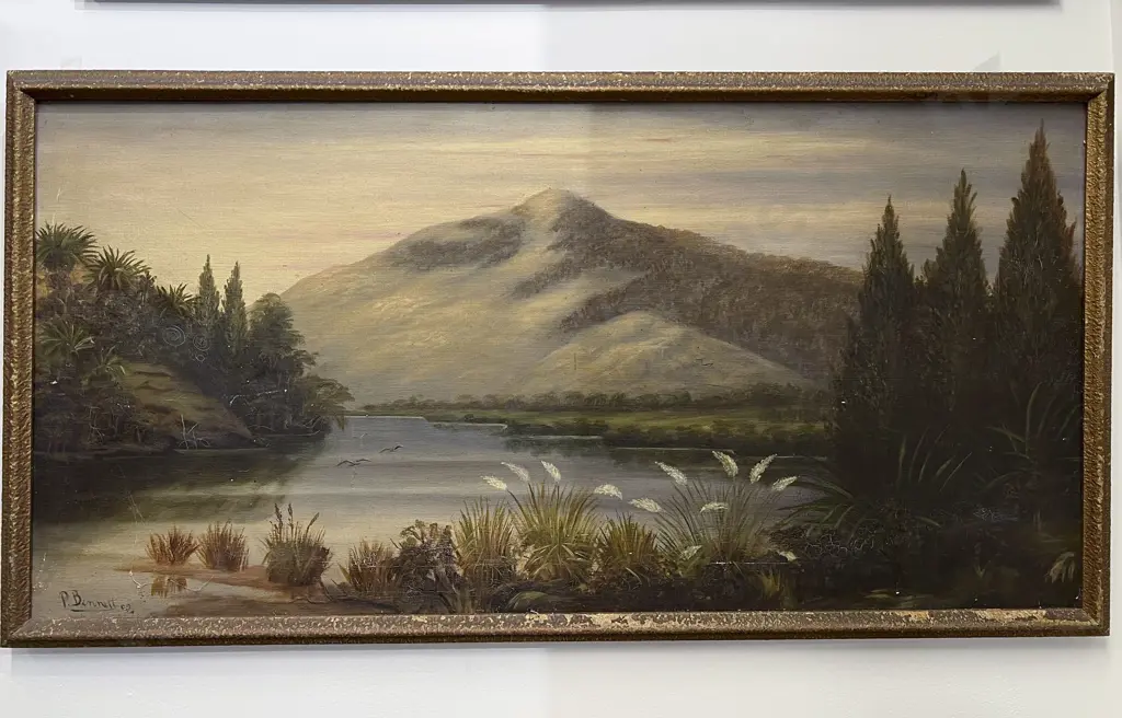 P. Bennett - Colonial Oil on Canvas Image 1++