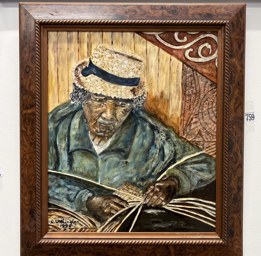 R. Withington - "Te One Whero Tamarau" - Oil on Board Image 1++