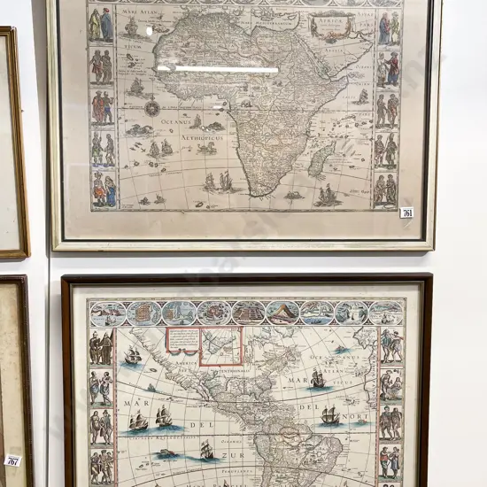 Pair of Pictorial Maps "American & Africa"