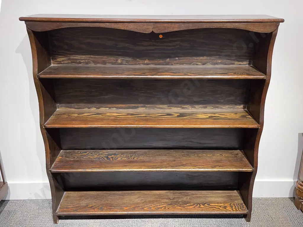 Oak Open Bookcase Image 1++