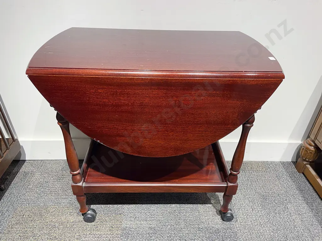 Mahogany Dropside Tea Trolley Image 1++