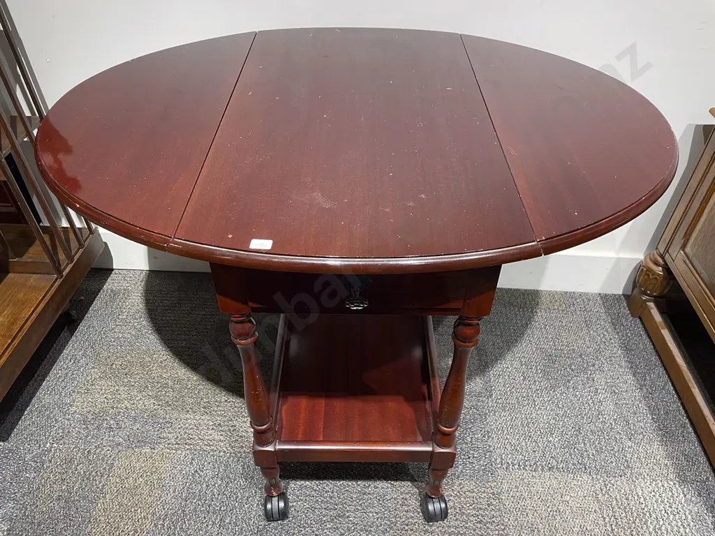 Mahogany Dropside Tea Trolley Image 1++