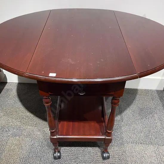 Mahogany Dropside Tea Trolley