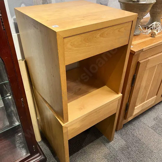 Pair of Modern Single Drawer Bedside Tables